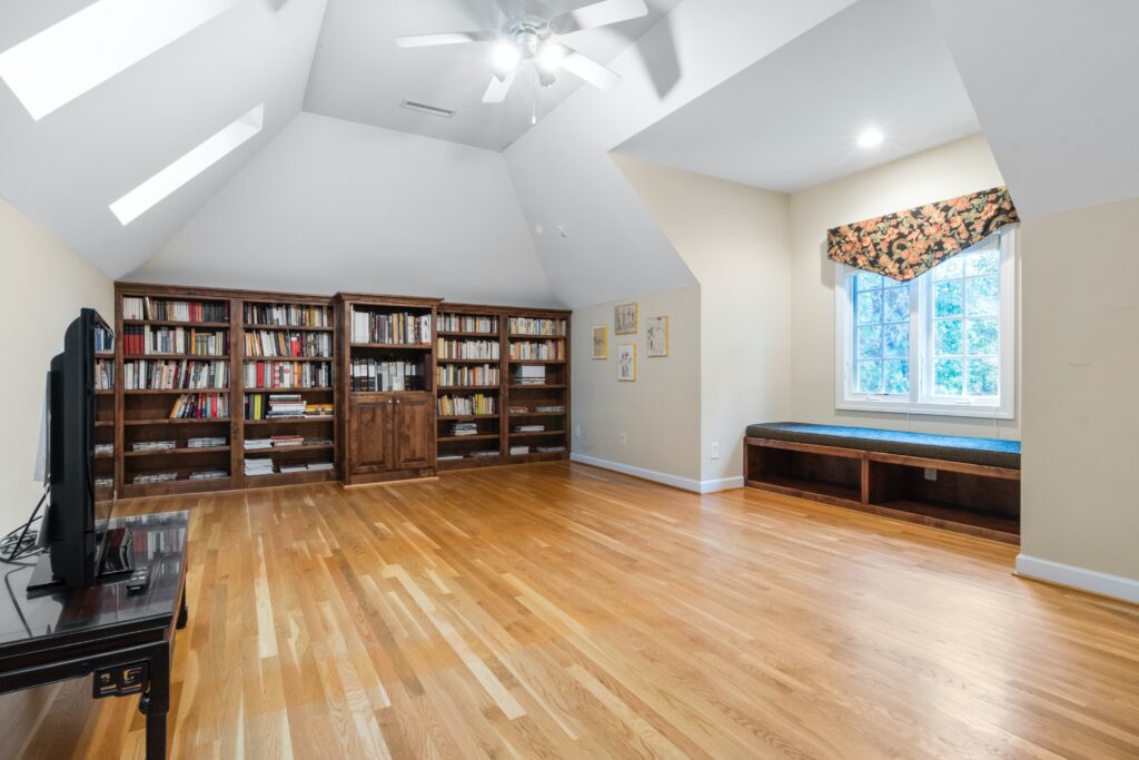 Attic home theater setup